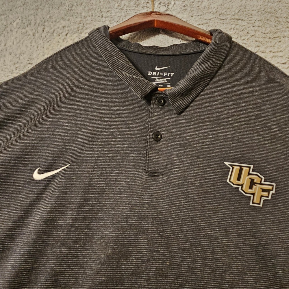 Nike UCF Knights Polo Mens 4XL Tall Dri-FIT Heather Grey M51959 Short Sleeve